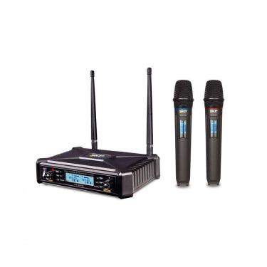 Imagem de Microfone sem Fio UHF-600 SAUHF600PRO Duplo de Mão Multifrequência 2 X 300 Canais SKP Pro Audio