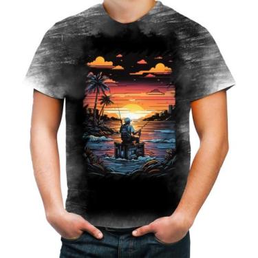 Imagem de Camiseta Desgaste Pesca Esportiva Pôr do Sol Peixes 9 - Kasubeck Store