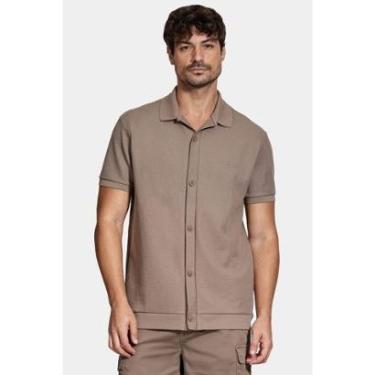 Imagem de Camisa Aramis Manga Curta Interlock Com Textura Charuto-Masculino