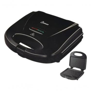 Imagem de Sanduicheira Grill Sanduicheira e Grill 2 em 1 Black com Chapa Antiaderente 800W Preto 110V