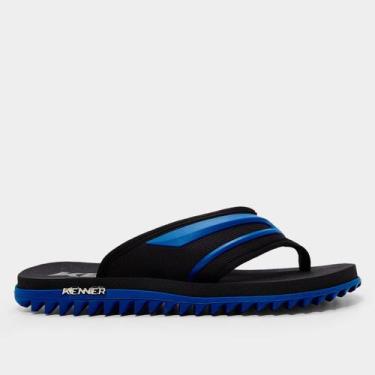 Imagem de Chinelo Kenner Kivah New Force Masculino, Azul, Preto, 37