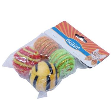 Imagem de Brinquedo Chalesco Cat Balls com 4 unidades 40mm - para Gato