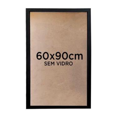 Imagem de Moldura Quadro Caixa Alta 4,5cm 60x90cm Foto Poster Ilustração Sem Vid