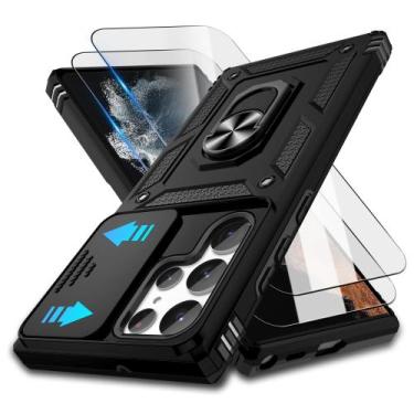 Imagem de Capa para Samsung Galaxy S22 Ultra com Tampa para Lente da Câmera e Pr