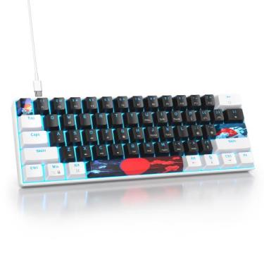 Imagem de Teclado Mecânico com Fio Ussixchare 60% 31x10x4 cm LED Vermelho