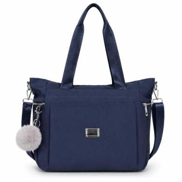 Imagem de Bolsa Feminina Grande Estilo Sacola Alça Transversal Bolso Lateral Rep