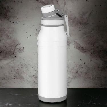Imagem de Garrafa Com Alça E Bico 1,2l Em Aço Inox Branca