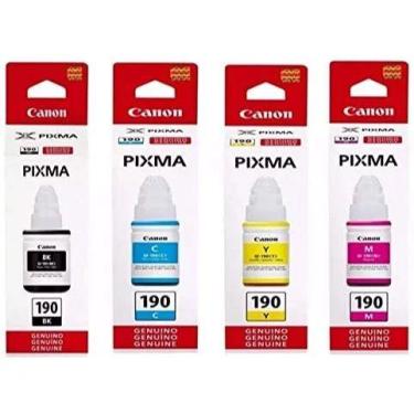 Imagem de kit 4 tintas para G3110 G3111 G2110 G4110 G4111GI-190 GI190 Canon Mega