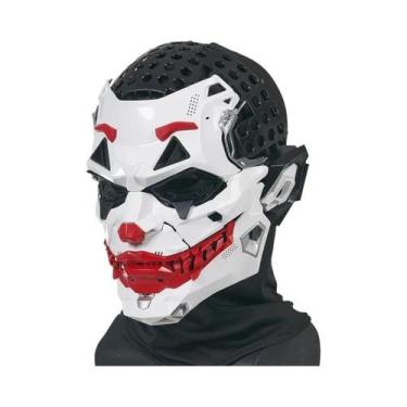 Imagem de Fantasia De Palhaço Joker Cyberpunk Adulto Com Tranças, Acessórios Par