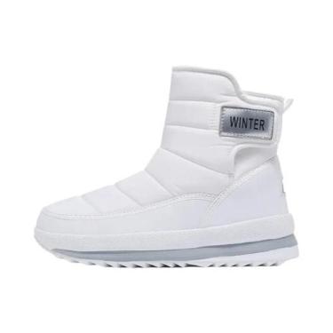 Imagem de Botas De Neve Masculinas De Inverno Com Forro Grosso Antiderrapante E 