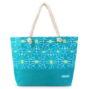 Imagem de Bolsa de Praia Feminina Piscina Feira Verão Grande Transversal Nylon -