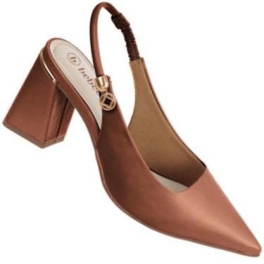 Imagem de Sapato Scarpin Bebece T7012-021 Feminino, Marrom, 37
