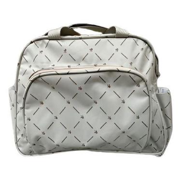 Imagem de Bolsa Maternidade Estampada Bolso Frontal Mamãe Bebê Alyaht - - Bolsar