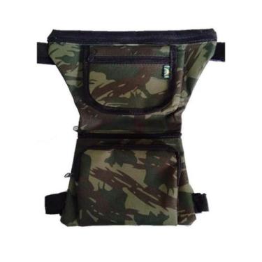 Imagem de Pochete de Perna Sport Acampamento Pesca  Unissex, Verde, Camuflado