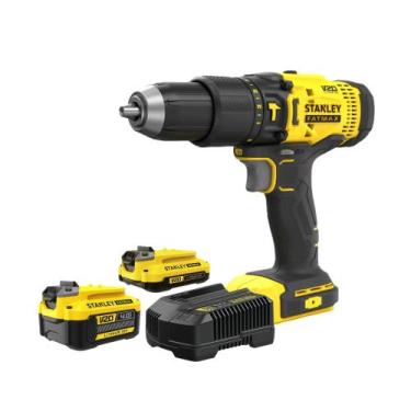Imagem de Parafusadeira Stanley 20V SCD711B-B3 com Bolsa e 2 Baterias 2Ah/4Ah