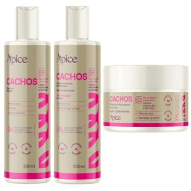 Imagem de Kit Cachos Shampoo, Máscara e Gelatina Apice - Apice Cosméticos
