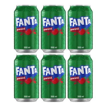 Imagem de Kit C/6 Refrigerante Fanta Guaraná 350ml