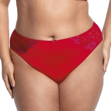 Imagem de Calcinha Cavada Demillus Sonata Moda ìntima Tendência Plus, Vermelho, 