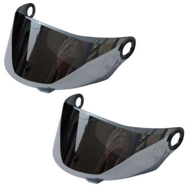 Imagem de Kit 2 Viseira Para Capacete Espelhada Ls2 FF358 FF392 FF396 FW3 GT Ant