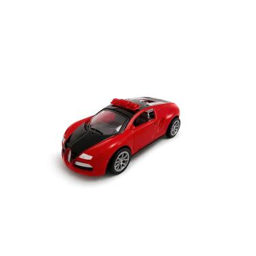 Imagem de Carrinho de Brinquedo com Fricção Polícia Estilo Bugatti Hot Alloy 99 Toys Vermelho com Sirene Draik