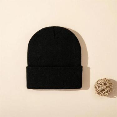 Imagem de Gorro De Inverno Para Bebê Recém-Nascido Em Cor Sólida, Tricô De Pelúc