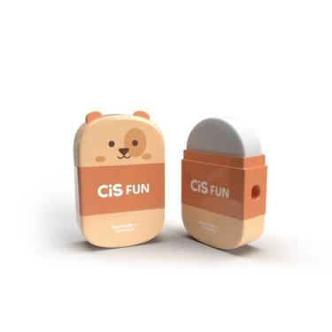 Imagem de Apontador com Borracha CIS Criatic Fun  2 em 1, Prático e Colorido -, 