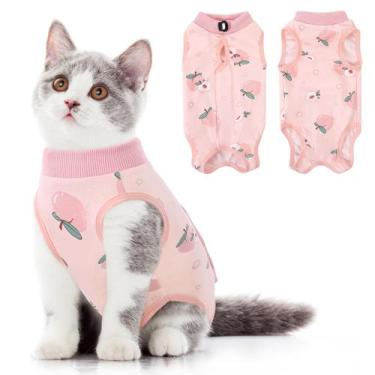 Imagem de Macacão de Recuperação para Gatos SUNFURA, Roupa Cirúrgica Anti-Lambed