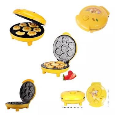 Imagem de Máquina de Bolinho Cake Mini Waffle Bichinhos Elétrica 110v
