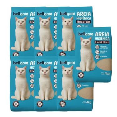 Imagem de 7 Areia Higiênica Bell Gato Flocos Finos - 4kg