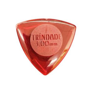 Imagem de Palheta BORI Tríndade Vermelha Translúcida para Violão Guitarra e Baix