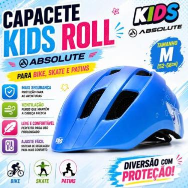 Imagem de Capacete Infantil Bike Skate Patins Absolute Kids Roll (M), Azul, m
