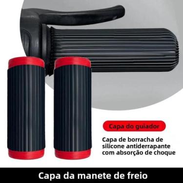 Imagem de Capas De Silicone Antiderrapantes Universais Para Guidão De Motociclet