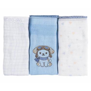 Imagem de Fralda Luxo Estampada/ Lisa com Bordado 68cm x 70cm - Bublim Ninho, Ca