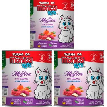 Imagem de Ração Úmida Pet Turma da Mônica Filé Mignon Legume Gato 3un
