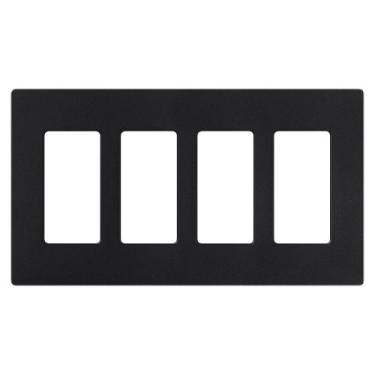 Imagem de Lutron Placa de parede para decoração de 4 interruptores/balancim da Claro (1 unidade) | SC-4-MN