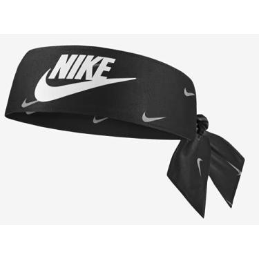 Imagem de Black / White / Grey Logo Nike Dri-Fit Head Tie Headband