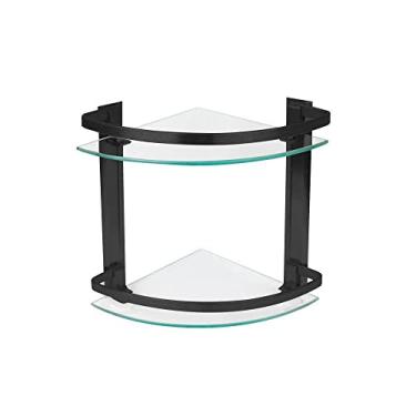 Imagem de Prateleira Porta Shampoo Duplo de Vidro Prizi Preto