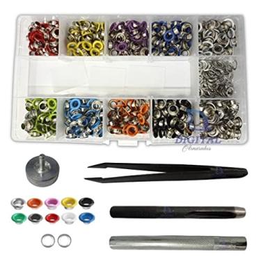 Imagem de Kit Aplicador Manual Ilhós E Vazador + Ilhós Coloridos