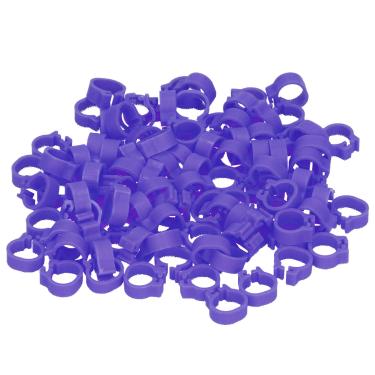 Imagem de Anéis de Perna de Pombos, Anéis de Perna de Aves reutilizáveis ​​Fácil para Identificação e Marcação de Pombos(Roxa)