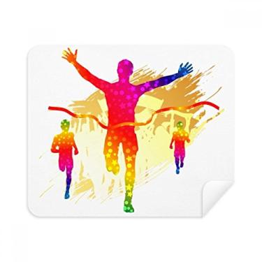 Imagem de Pano de limpeza com padrão de torcida do jogador de futebol 2 peças de tecido de camurça