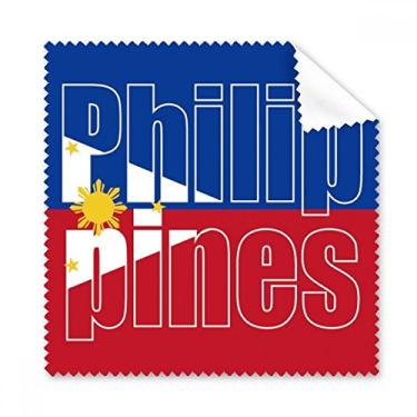 Imagem de Pano de limpeza de tela de telefone com nome da bandeira das Filipinas limpador de óculos 5 peças