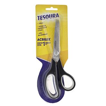 Imagem de Tesoura Multiuso Acrilex Anatômica de 19 cm Preta – 22529
