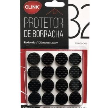 Imagem de Protetor Pé Cadeira Borracha Eva Redondo Adesivo 32Pç 1,9Cm