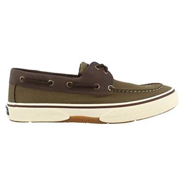 Imagem de Sapato náutico masculino SPERRY, Halyard com cadarço, Oliva, 10.5