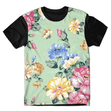 Imagem de Camiseta As Braba Masculina Flores Full Print