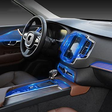 Imagem de GZGZ Interior do carro console central transparente filme protetor de tpu, para volvo xc90 2015-2021