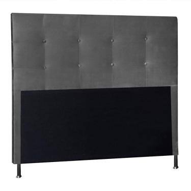 Imagem de Cabeceira Berlim 90 Cm Para Cama Box Solteiro Suede Cinza