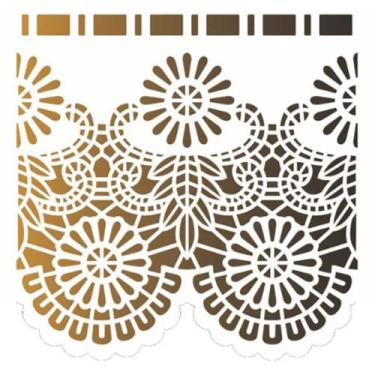 Imagem de Stencil de Acetato para Pintura OPA 15 x 20 cm – 2576 – Renda I
