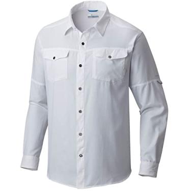 Imagem de Columbia Camiseta masculina Pilsner Peak II de manga comprida grande e alta, branca, 3GG