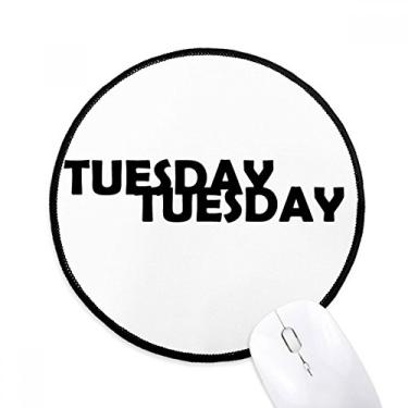 Imagem de DIYthinker Personagens elegantes terça-feira tapete de mouse desktop escritório tapete redondo para computador
